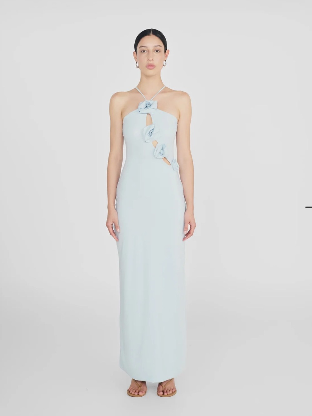 Maygel Coronel LIRI dress - Floral Knot Bodycon Dress in Light Blue